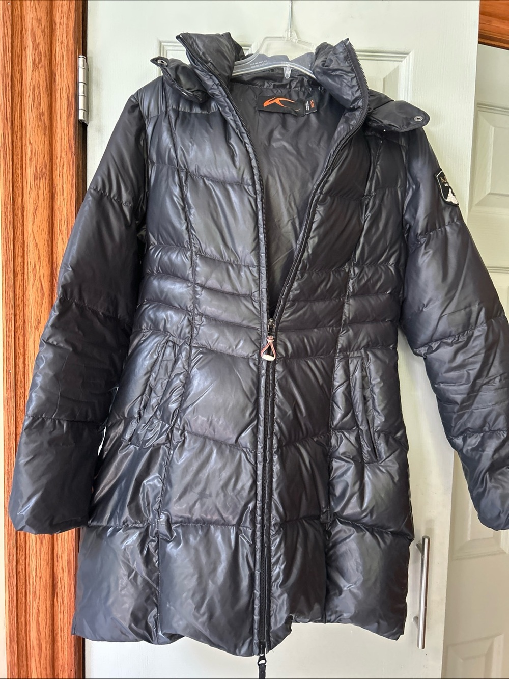 KJUS Black Puffer Quilted Removable Hood Goose Down Ski Jacket Women S Warm Pack